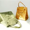 Retro Washed Kraft Paper DuPont Paper Waterproof Small Bag Shopping Bag