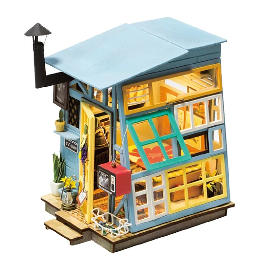 [Only Ship To U.S.] Rolife DIY Mini Dollhouse Building Kit- Wooden Hut DGM03 | Robotime Online