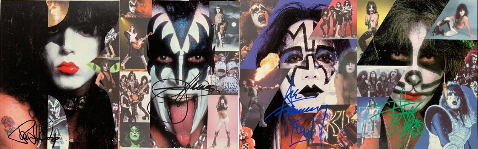 KISS Signed Autograph Photo Poster paintings Paul Stanley Gene Simmons Ace Peter Epperson JSA