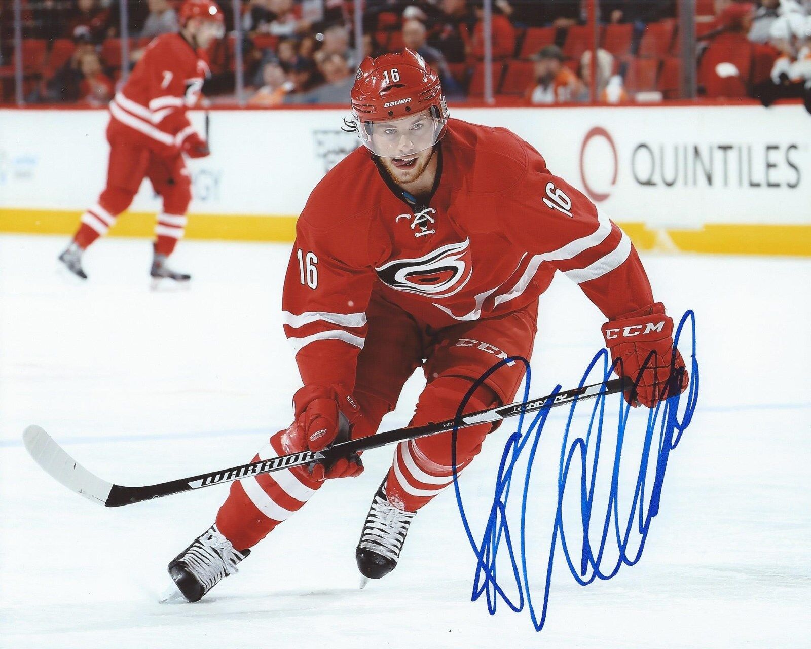 Elias Lindholm Signed 8x10 Photo Poster painting Carolina Hurricanes Autographed COA B