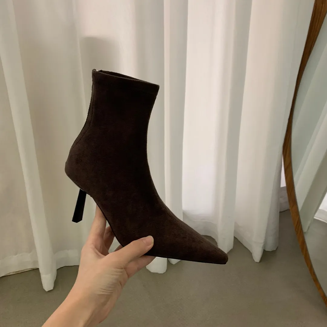 Churchf Churchf Women's Shoes 2023 New Autumn And Winter With Velvet Korean Small Ankle Boots