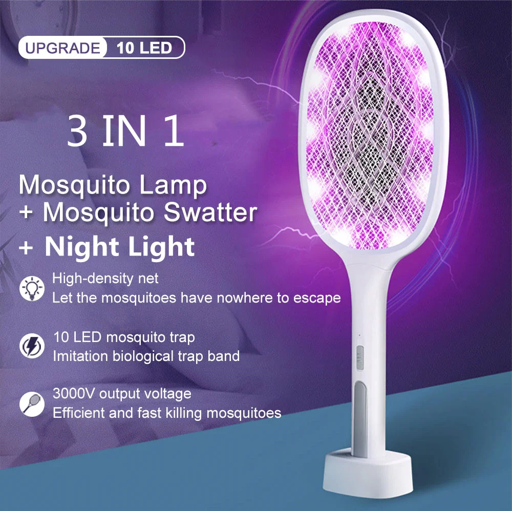 3 IN 1 10 LED Trap Mosquito Killer Lamp