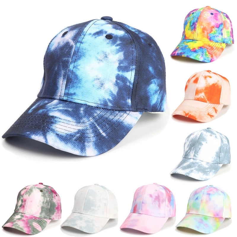 New Tie-dye Gradient Baseball Cap Painted Men's And Women's Sunshade Hard Top Duck Tongue Hat