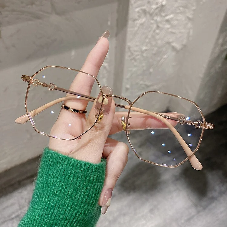 Classic Blue Light Blocking Women Glasses Frame Metal Spring Hinge Eyewear Optical Prescription Eyeglasses Frames