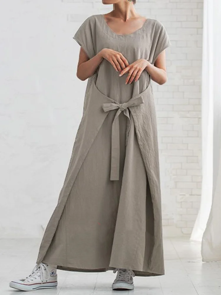 Tie A Line Loose Fit Maxi Dress