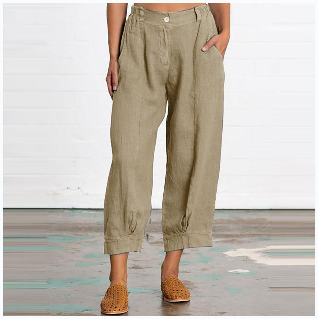 Loose Plus Size Fashion Solid Color Casual Pants