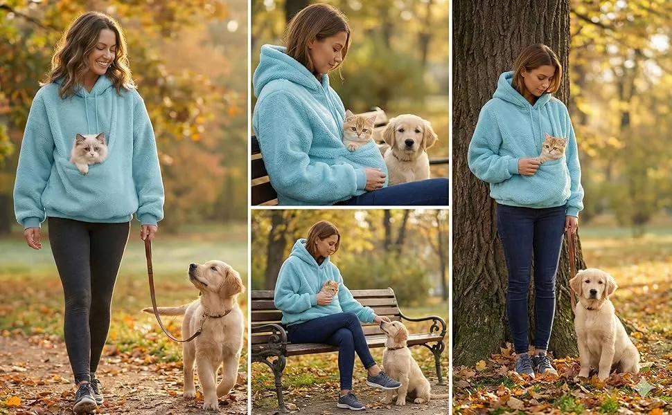 dog pouch hoodie,pet pouch hoodie,pet carrier hoodie,cat carrier hoodie,toasty hoodie with dog pouch