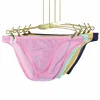 Men's Sexy Low Waist Ice Silk Transparent Ultra-Thin Breathable U-Convex Briefs