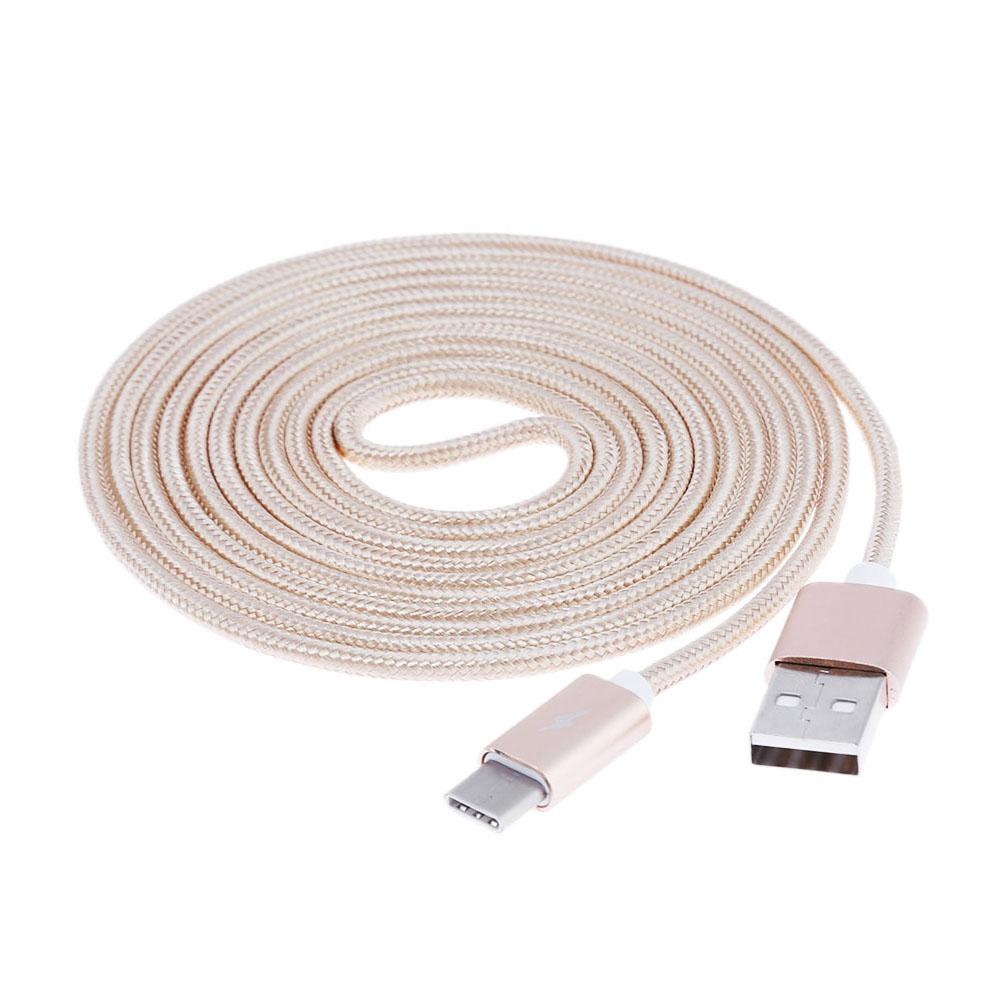 

2m USB3.1 Type-C Port 2.4A Output Nylon Braided Charging Data Cable, 501 Original