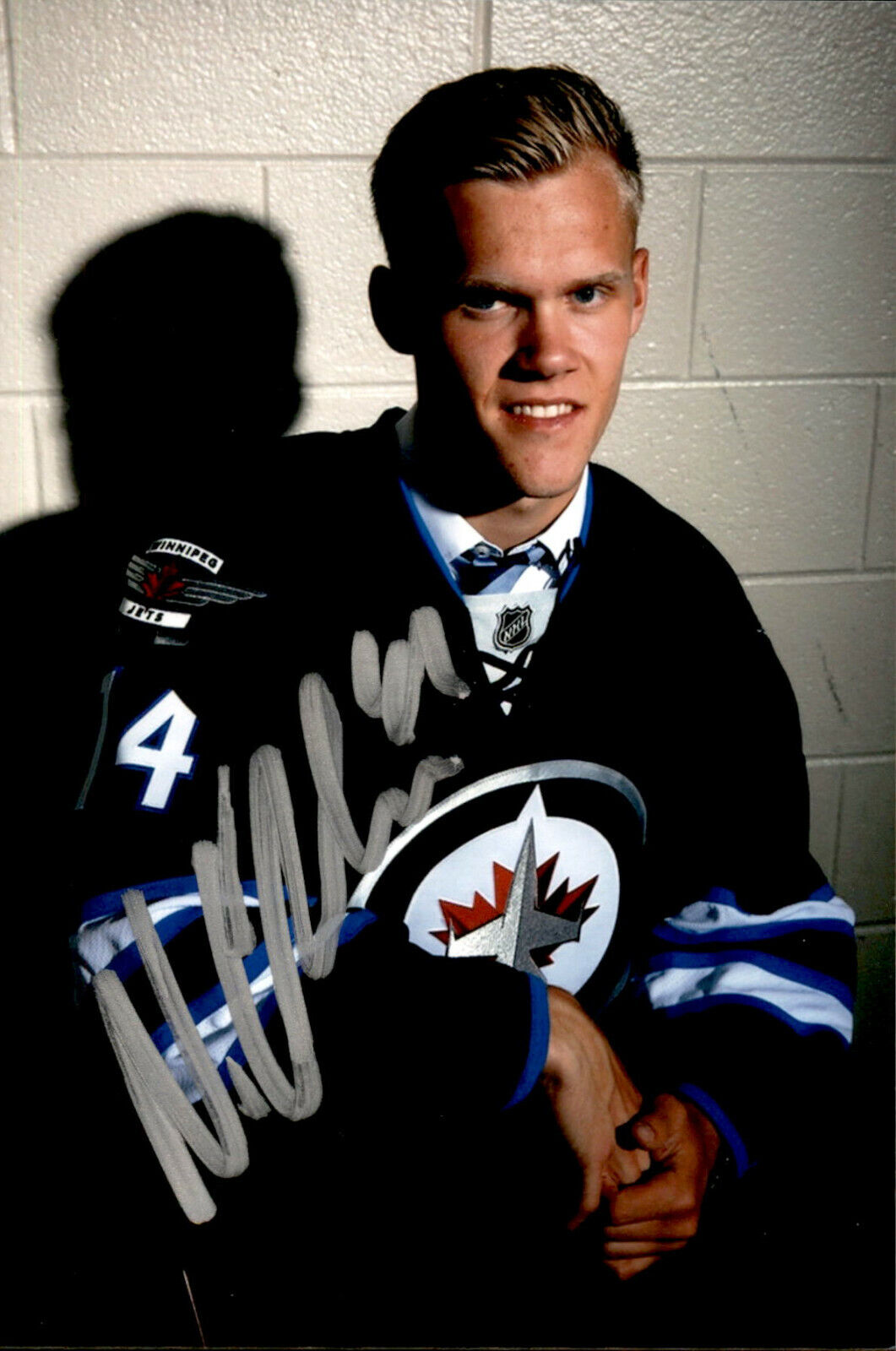 Nikolaj Ehlers SIGNED 4x6 Photo Poster painting WINNIPEG JETS #5