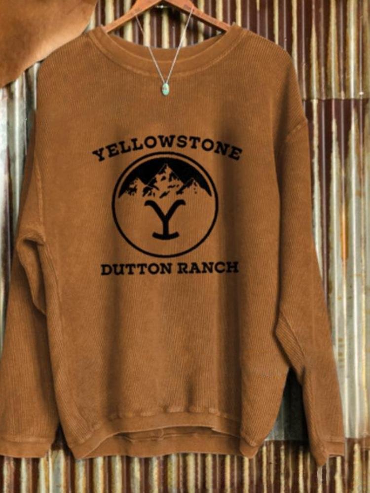 Casual Round Neck Long Sleeve Printed Hoodie
