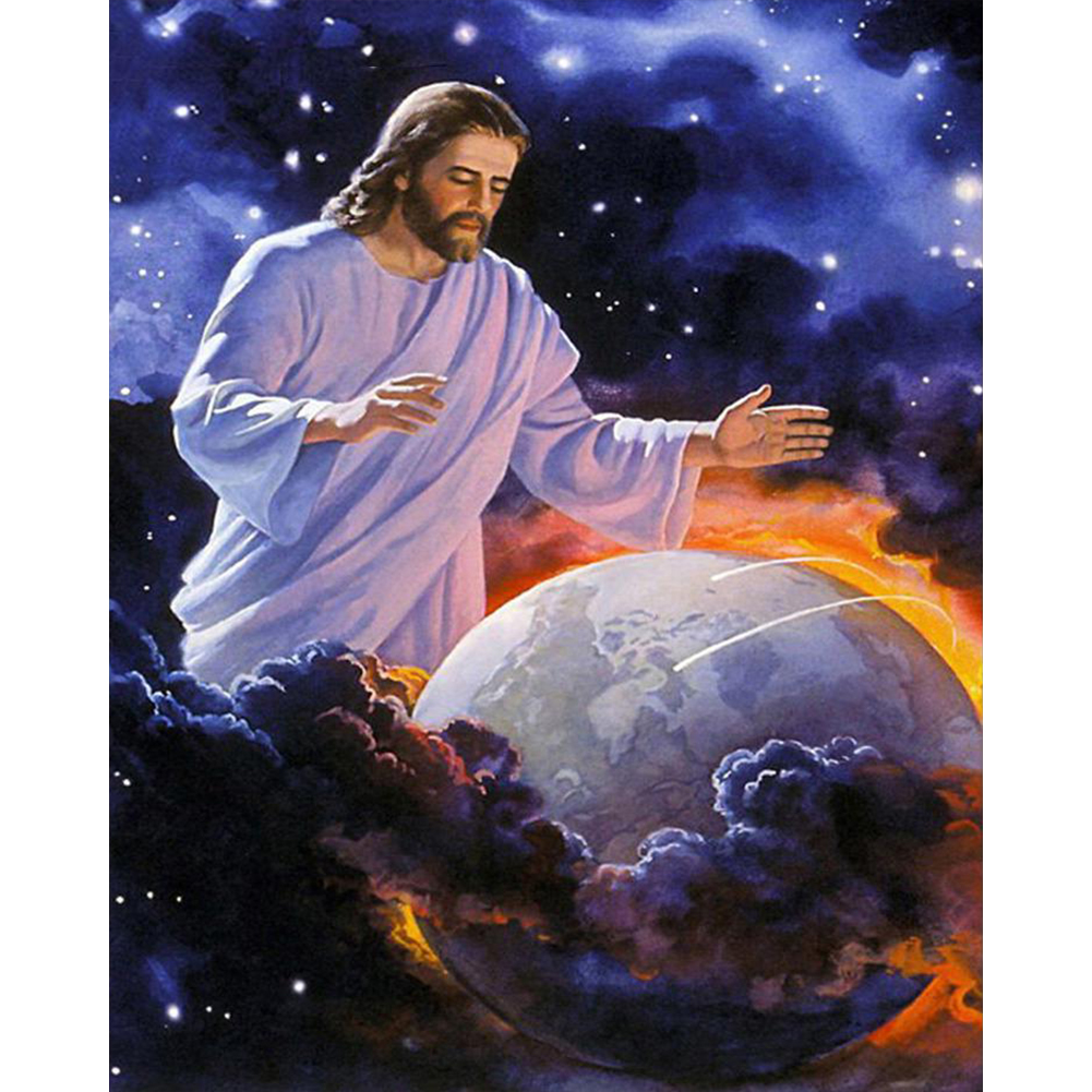 

(Multi-Size) Religion Jesus - Round/Square Drill Diamond Painting - 30*40cm/40*50cm, Round diamond 30*40cm, 501 Original