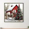 Xmas Horse-Full Round Diamond Painting
