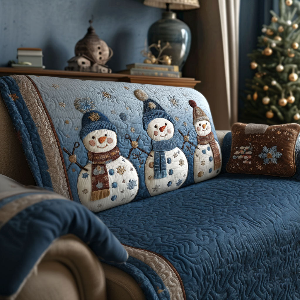 Cozy Snow Friends Quilted Sofa Cover NCU0PT10368 everthome