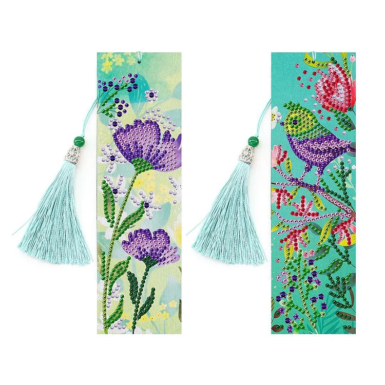 DIY Diamond Painting Bookmarks - Flowers and Birds