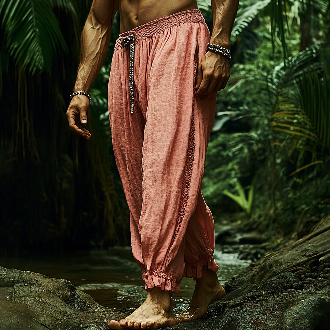  Bohemian Style Loose Fit Harem Pants for Men-inspireuse