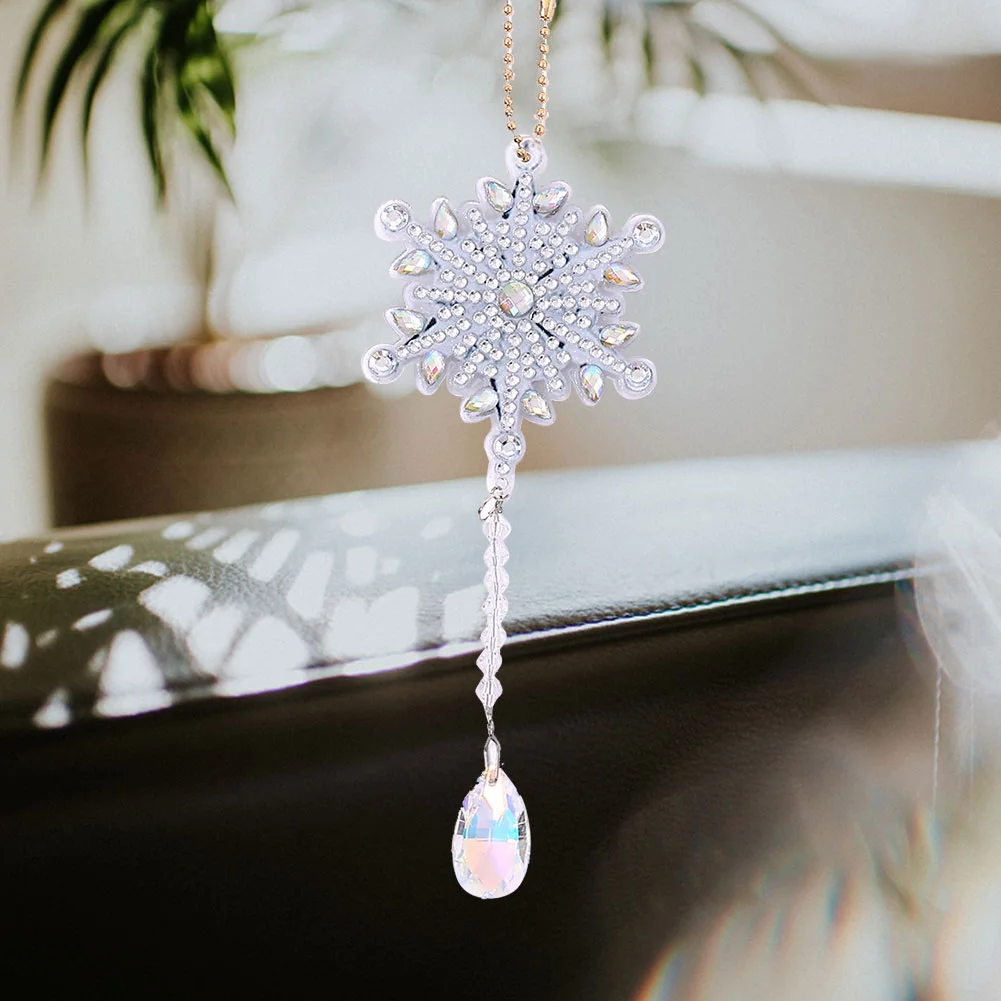 4pcs Christmas Snowfla Wind Chimes Holiday Party Indoor Outdoor Hanging Decoration