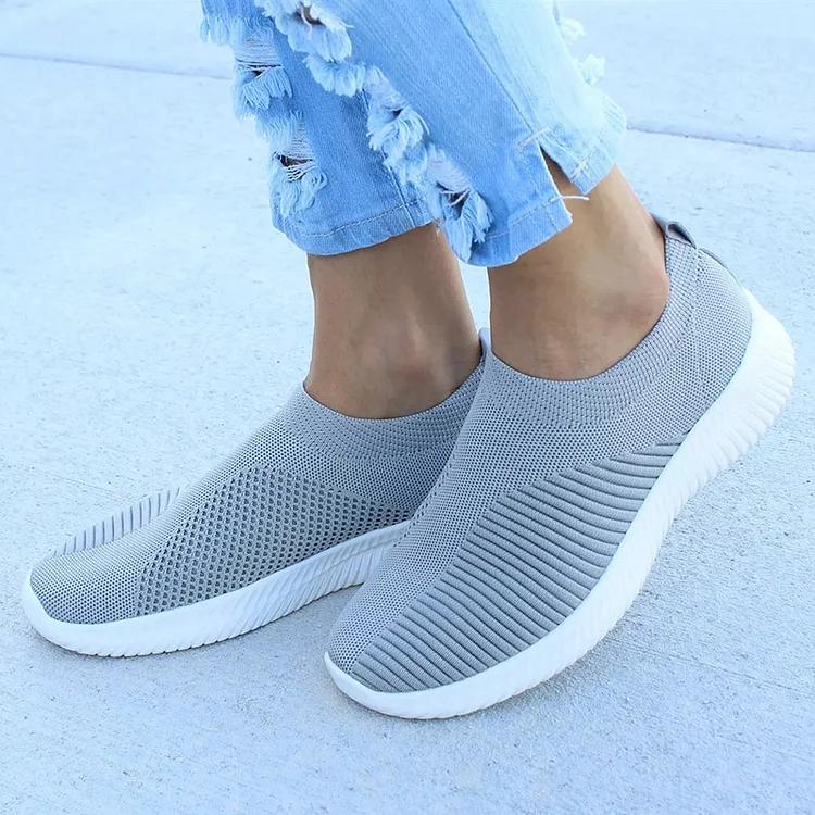 Women Shoes Knitting Sock Slip On Flat Sneakers