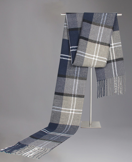 Business Plaid Pattern Fringe Thick Warm Scarf