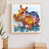 Quilling Nilpferd - speziell geformtes Diamantgem&auml;lde - 30*30cm