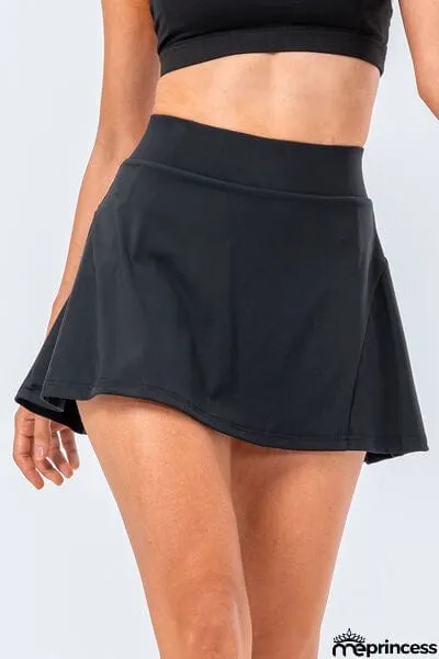 High Waist Pleated Active Skirt