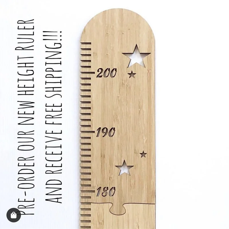 INS Nordic Wooden Height Ruler Kids Room Decoration Baby Growth Chart Measure Hanging Rulers Nursery Wall Ornaments Photo Props