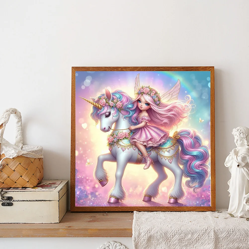 Diamond Painting - Full Round Drill - Angel Girl(Canvas|30*30cm)