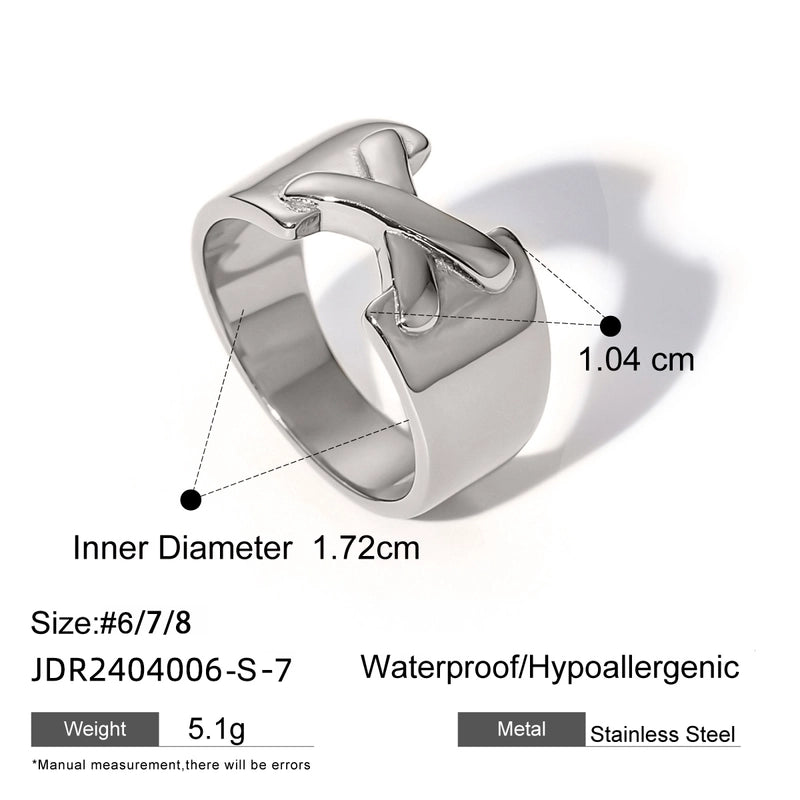 Minimalist Classic Style Round 316 Stainless Steel  Plating Rings