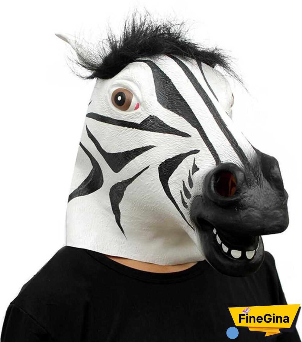 Halloween Zebra Mask Animal Party Full head Mask