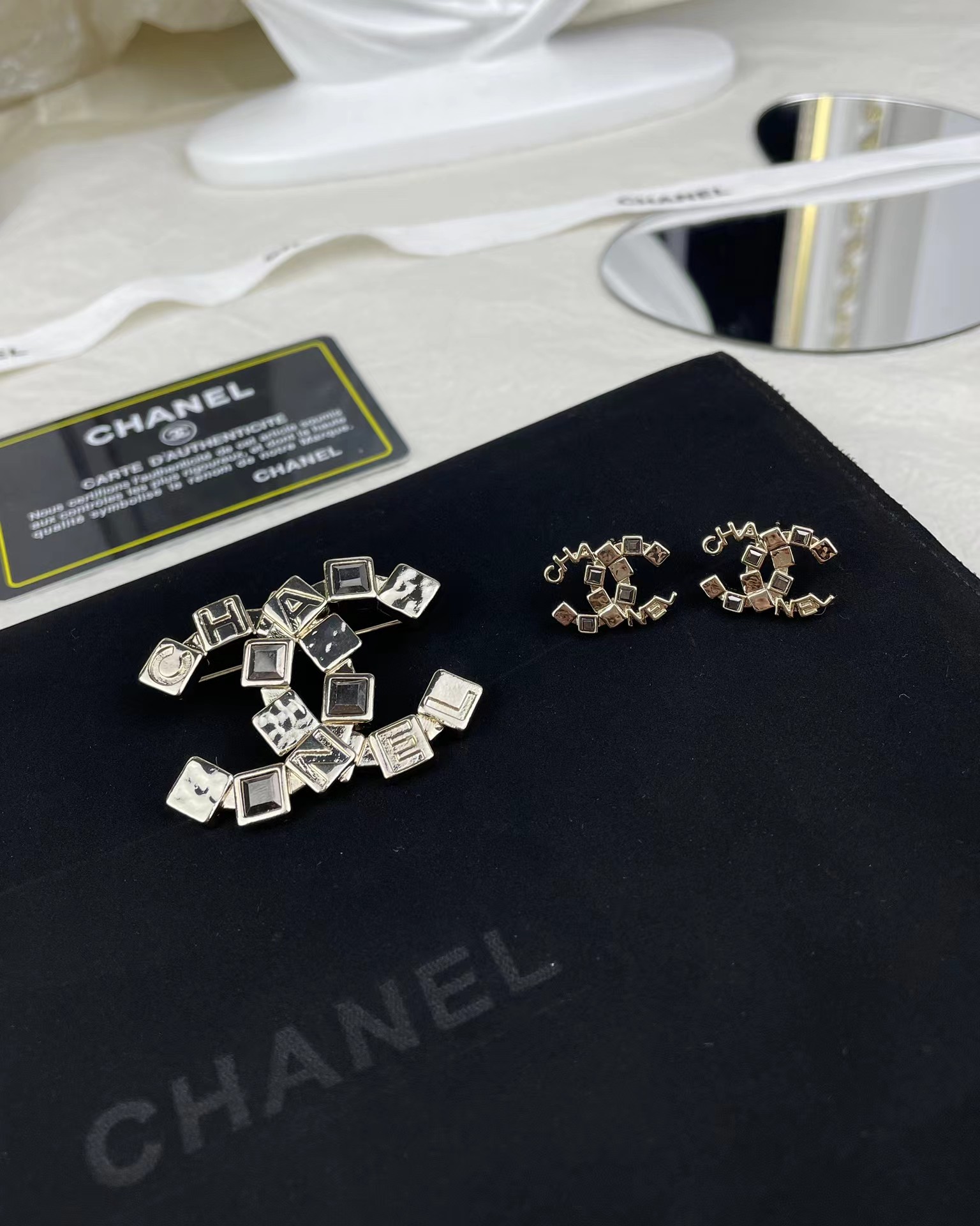 Buy replica Chanel Letters Double C Earrings and replica jewelry from PICKS Jewelry
