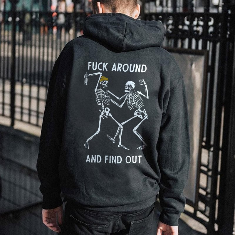 Fuck Around And Find Out Men's Casual Hoodie-barclient