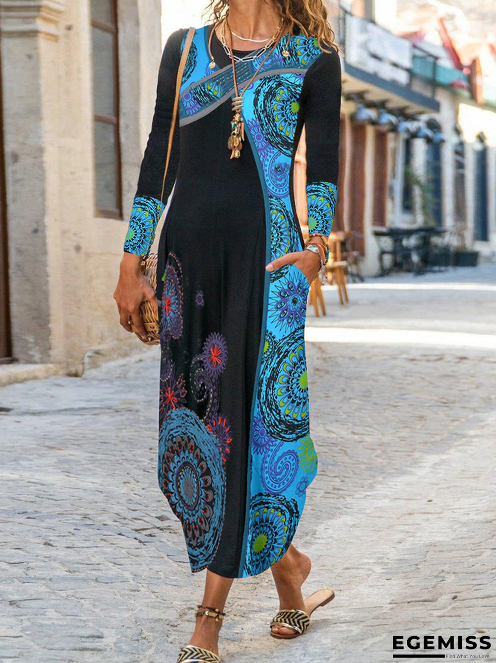 A-Line Holiday Tribal Dresses | EGEMISS