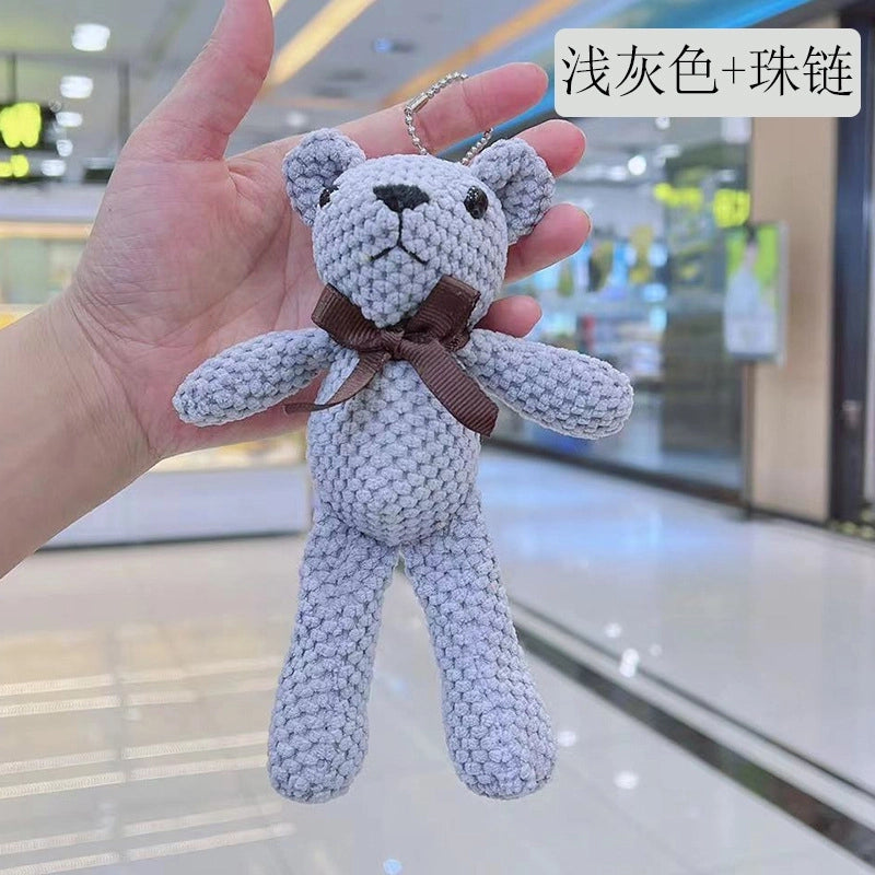 Chattering Net Red Teddy Bear Doll Luggage Plush Doll Schoolbag Bag Pendant Bear Pendant Doll