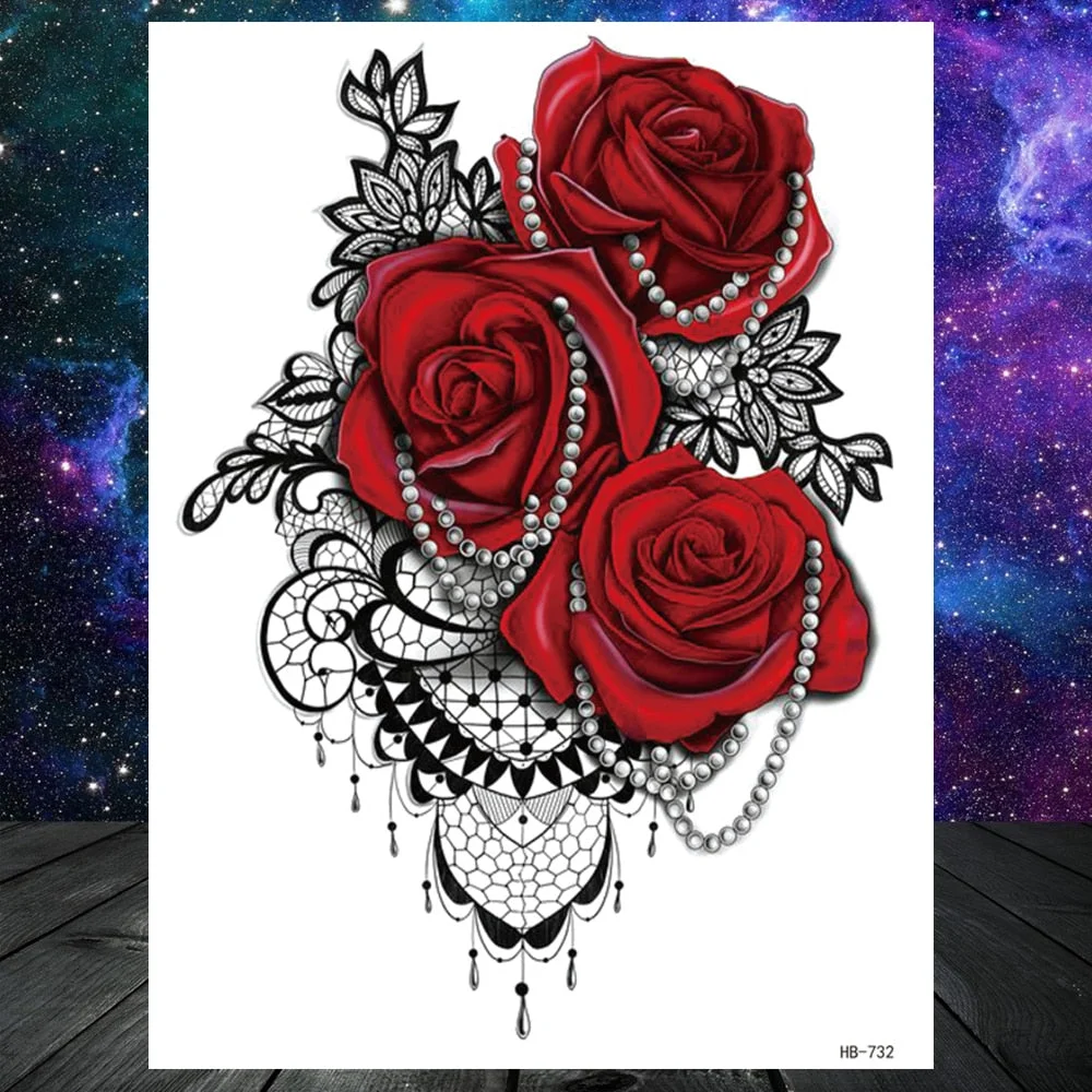 Watercolor Lavender Reed Morning Glory Flower Tattoos Temporary Women Sexy Custom Tattoo Stickers Flash Fake Girls Tato Ankle