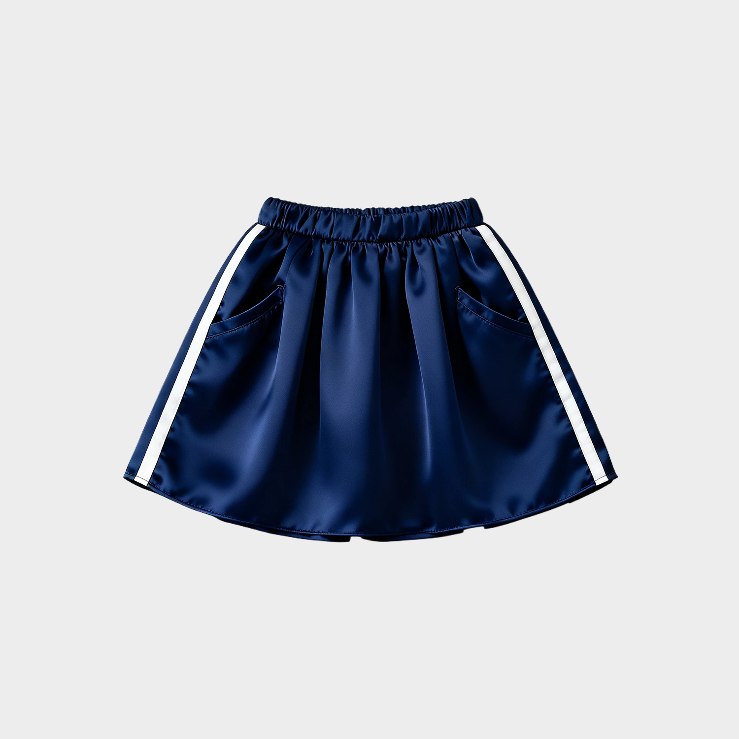 Chic Contrast-Trim Silk Baby Girl Skirt REAL SILK LIFE