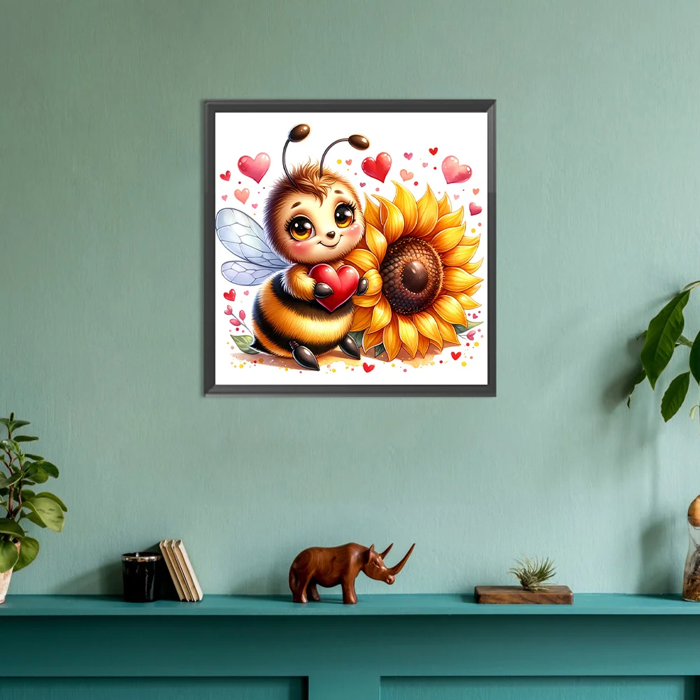 Diamond Painting - Full Round Drill - Cute Bee(Canvas|30*30cm)