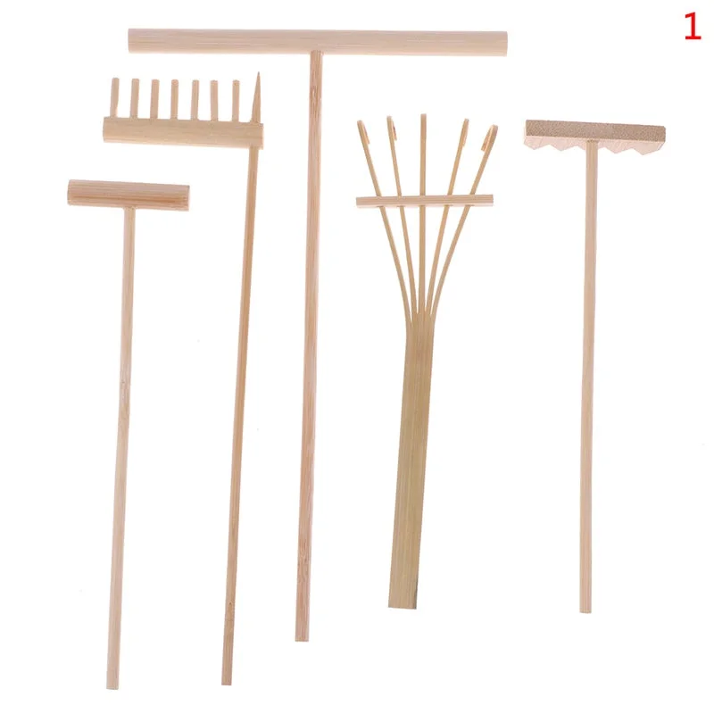 Mini Bamboo Rake for Zen Garden Sand Tabletop Meditation Feng Shui Decor