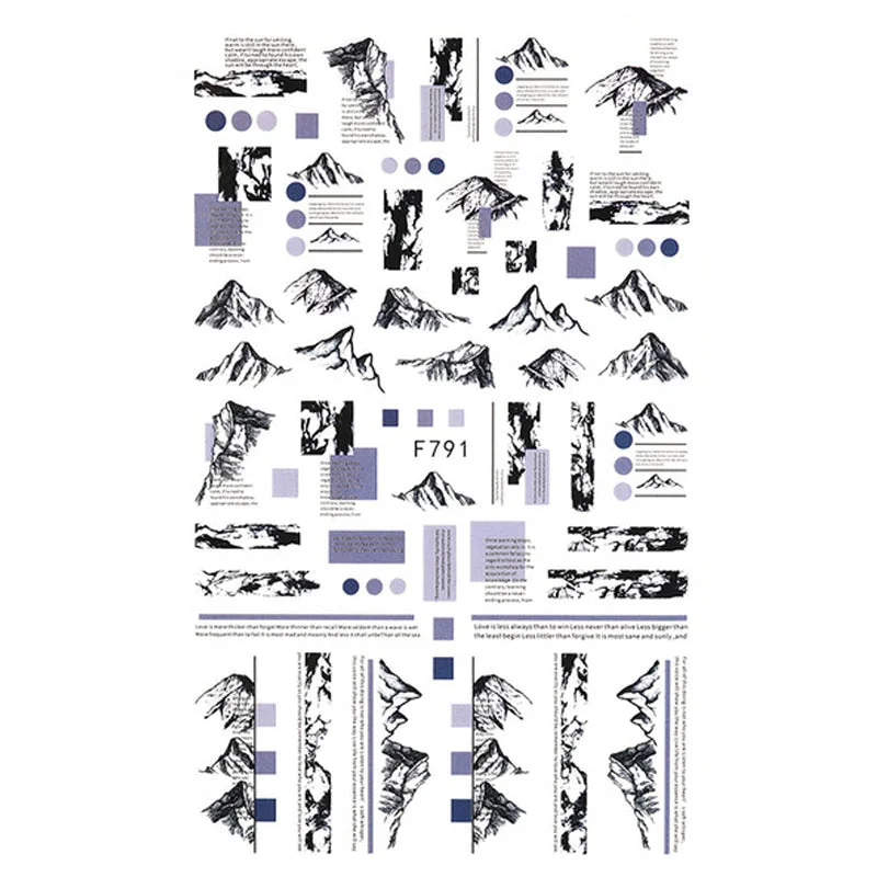 1pcs Autumn Winter Nail Sticker Robin Snow Birds Flower New Year Halloween Christmas 3D Decals Nail Art Design Decor Accessories-Nail Inspo