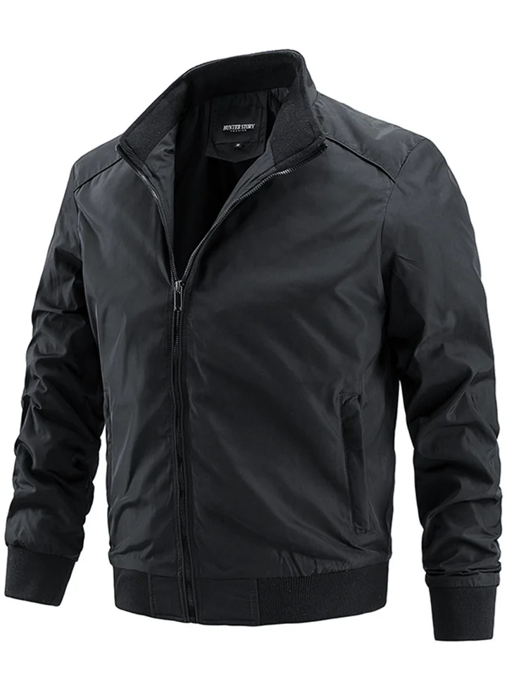 Men's Casual Solid Color Thin Jacket Coat-Mixcun