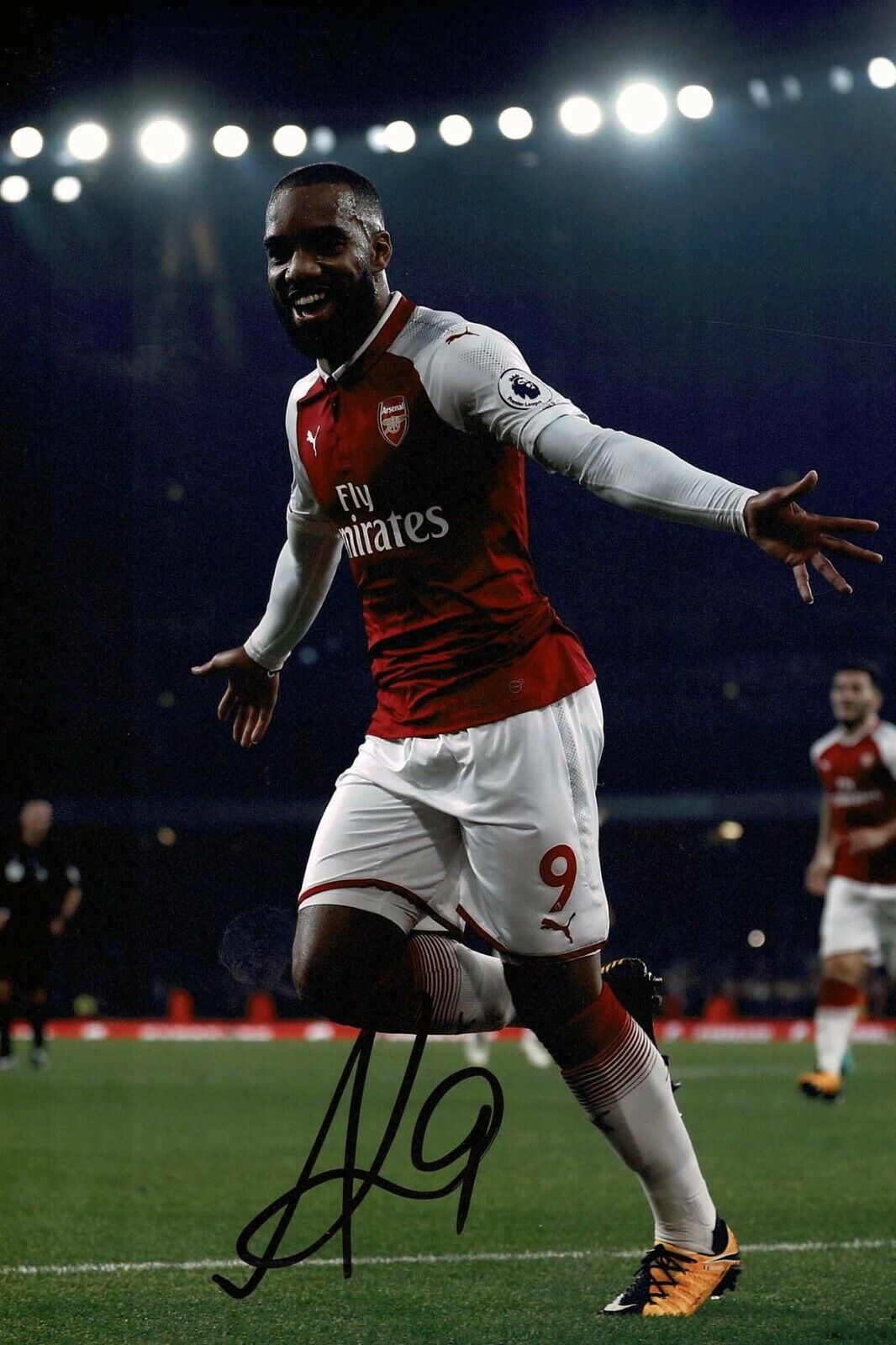 Alexandre LACAZETTE Arsenal Football SIGNED Autograph 12x8 Photo Poster painting A COA AFTAL