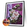 30 * 40CM - spezielle geformte Diamantmalerei - Papierquilling Blume