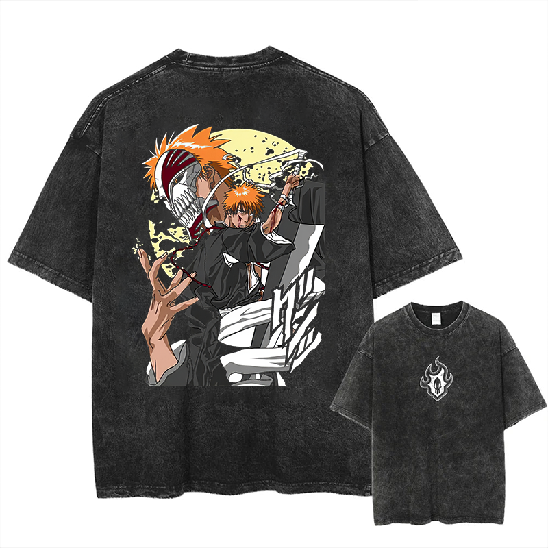 Bleach Kurosaki Ichigo Oversize Washed T-Shirt
