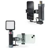 Mobile Phone Photography Handle Auxiliary Shooting Equipment Accessories Travel VLOG Selfie Video Expandable Fill Light With Microphone Suitable For IPHONE, Samsung And Other Models