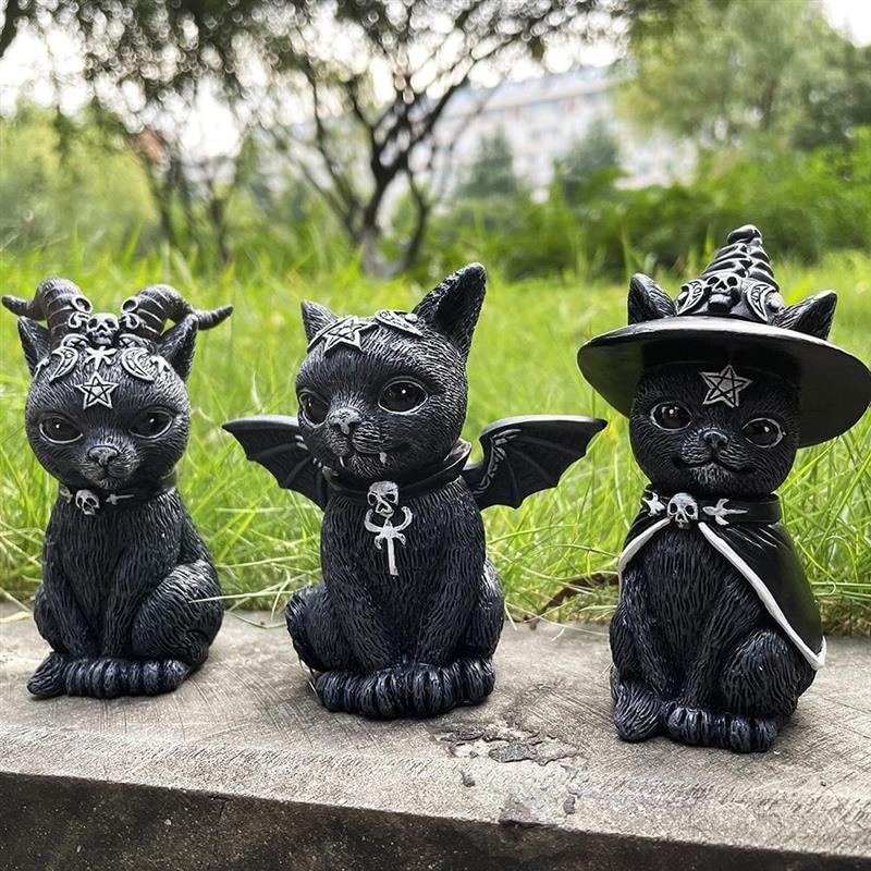 Witch Magic Cat Resin Crafts Ornaments、、sdecorshop
