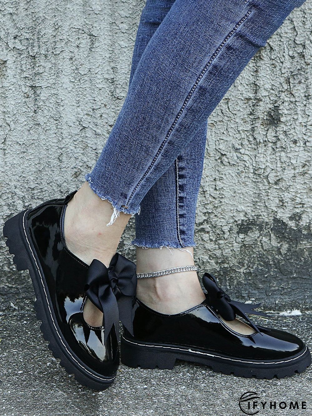 Women's Bow Decor Hollow out Slip On Mary Jane Shoes | IFYHOME