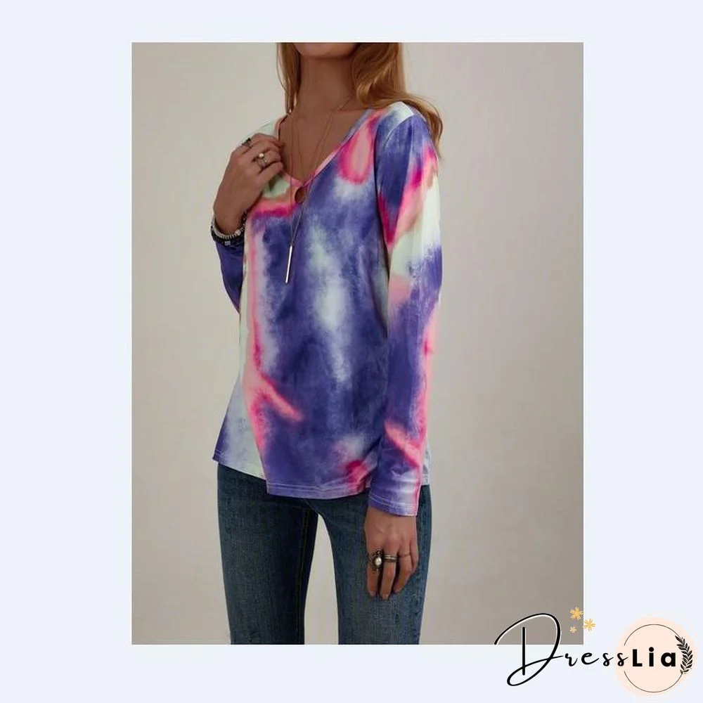 Daily V Neck Long Sleeve Shirt