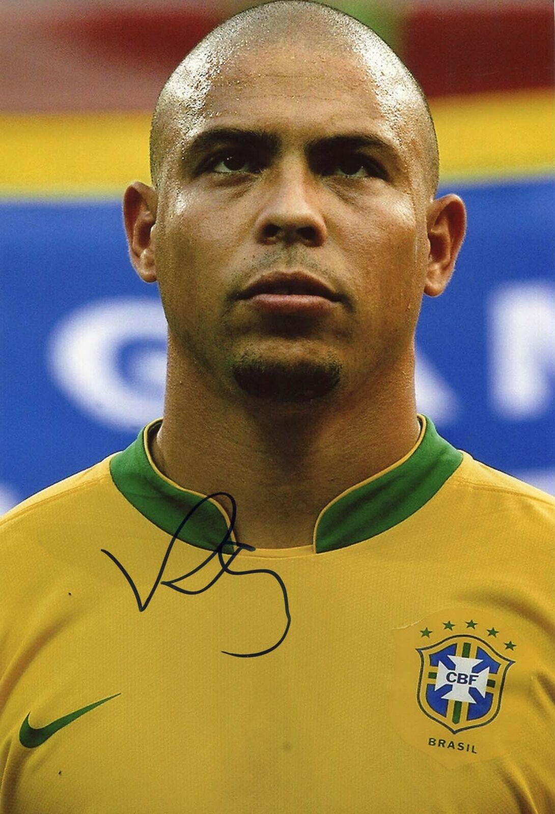 BRAZILIAN FOOTBALLER Ronaldo autograph, IP signed Photo Poster painting