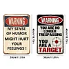 2pcs - Warning - Vintage Metal Signs(12*16Inch) - Warning
