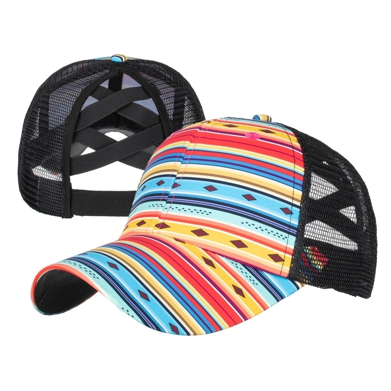 Women’s Fashion Color Block Flower Leopard Baseball Cap