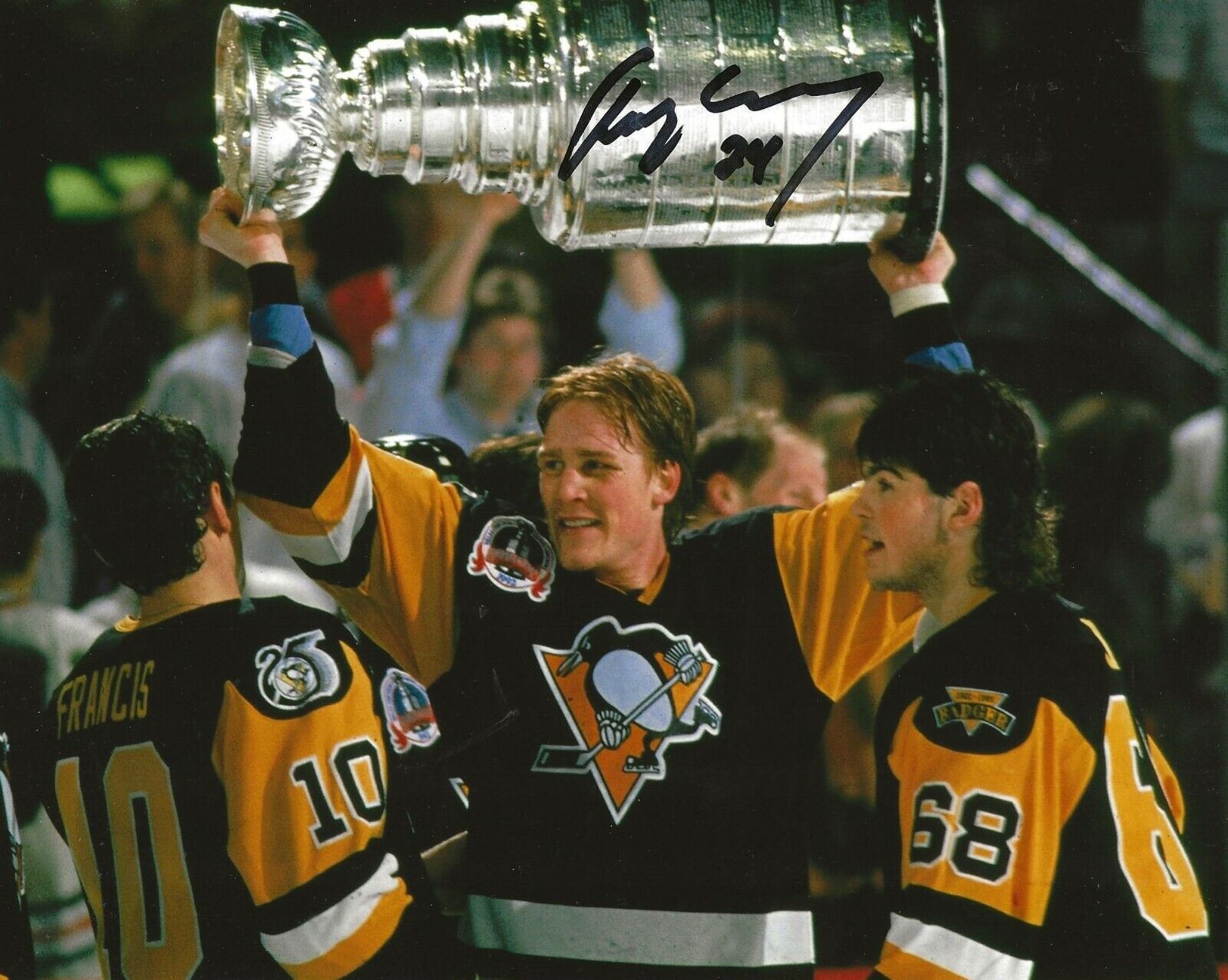 Troy Loney signed Pittsburgh Penguins Stanley Cup 8x10 Photo Poster painting autographed Pens